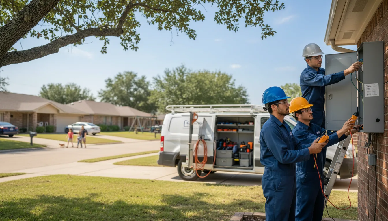 Certified electrician providing emergency electrical services in Norcross, MN
